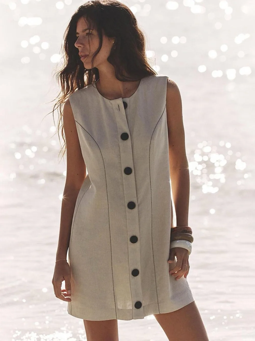 Zara Linen Button Front Dress Zara Linen Button Front Dress